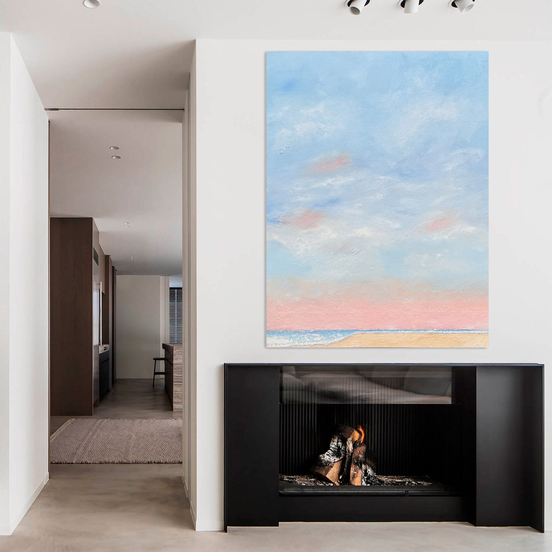 Blush Horizon - Nancy Louise Original Painting