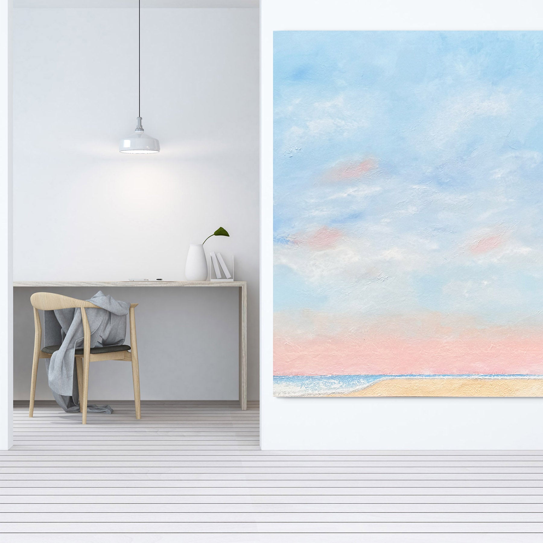 Blush Horizon - Nancy Louise Original Painting