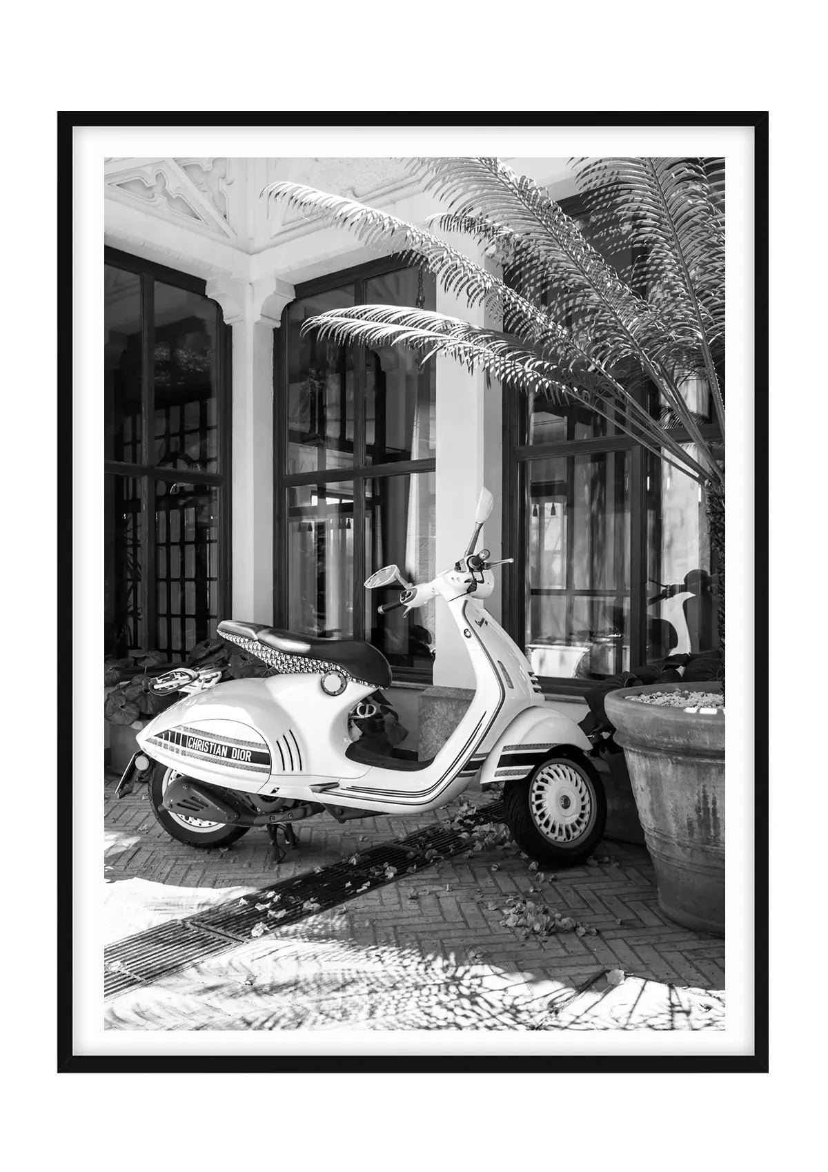 The Dior Vespa, Taormina - Black and White