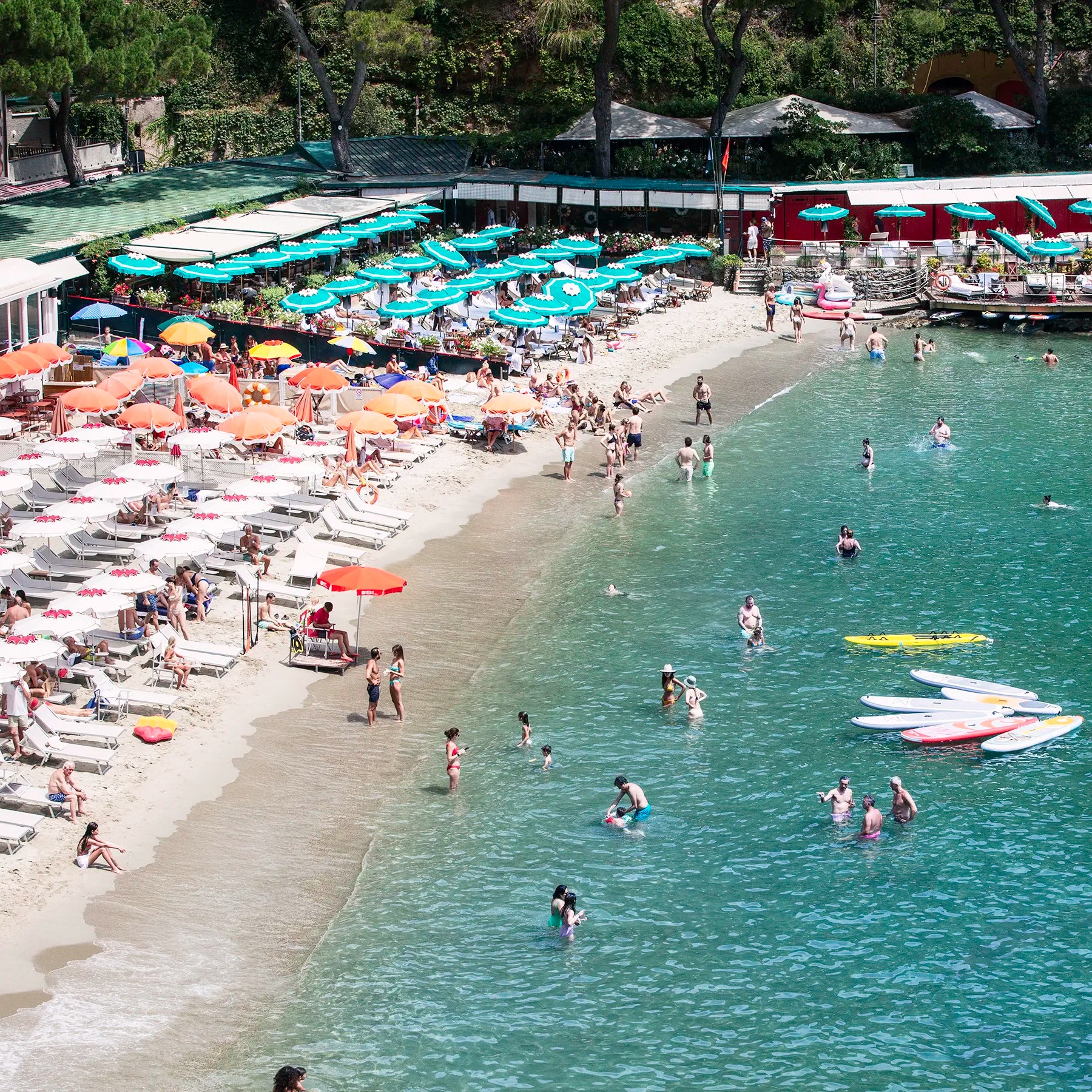 The Emerald Enclave of Paraggi, Portofino - Nostalgic Edit - Wall Art Print