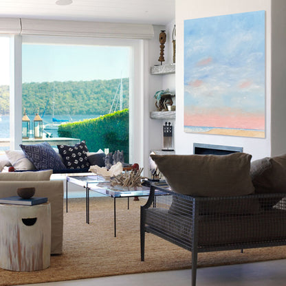 Blush Horizon - Nancy Louise Original Painting