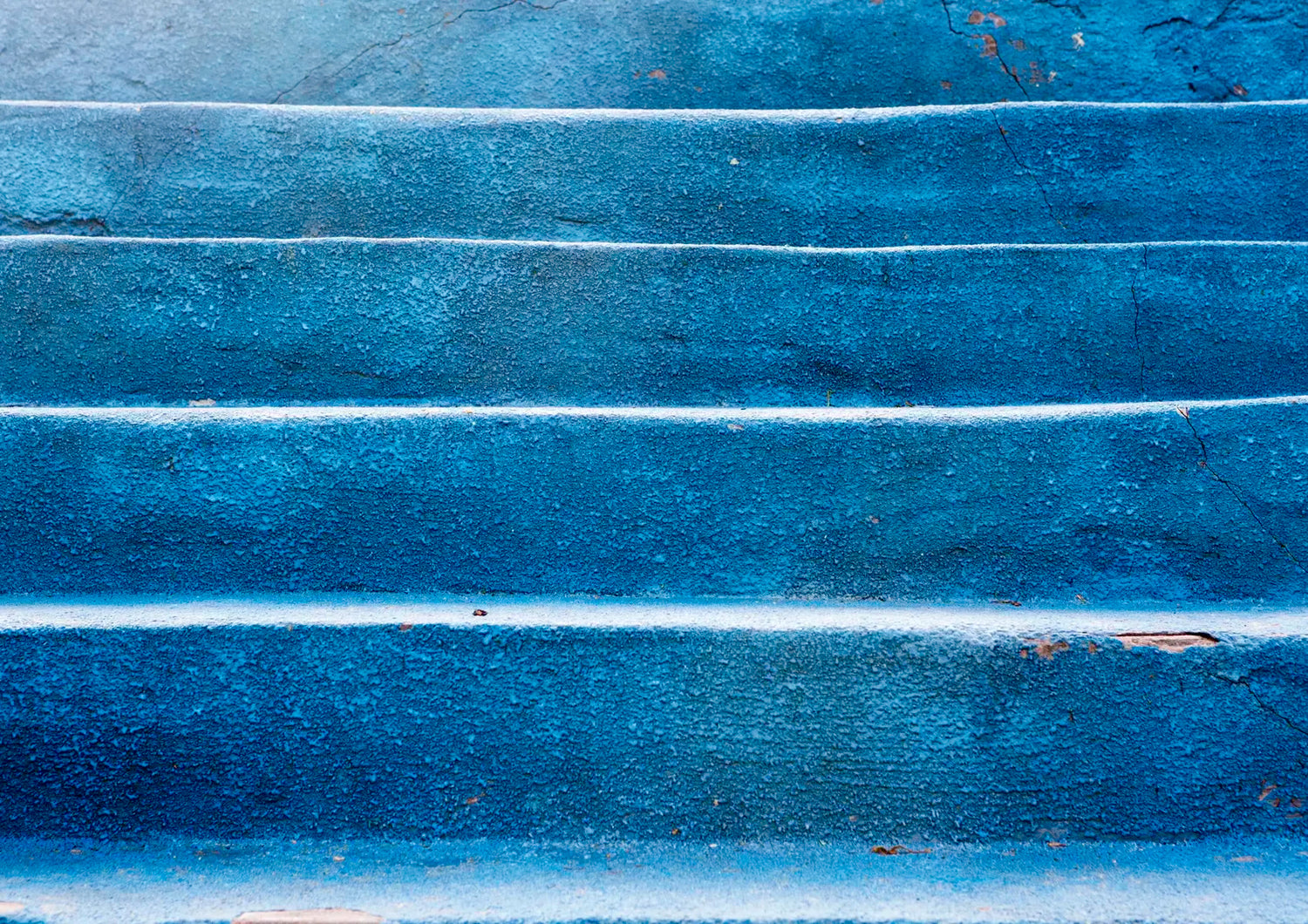 Blue stone steps with a textured surface