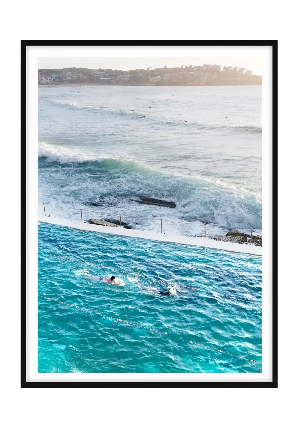 Bondi Morning Laps, Bondi Icebergs - Vertical