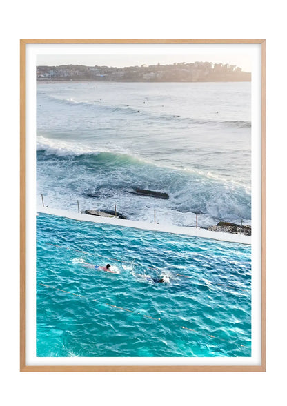 Bondi Morning Laps, Bondi Icebergs - Vertical