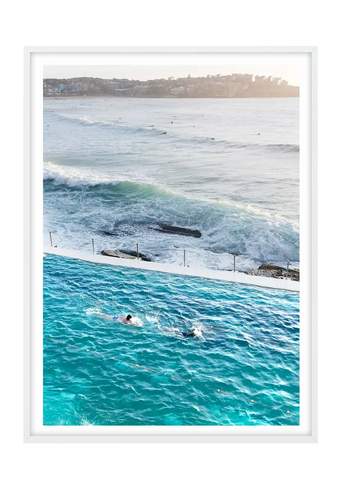Bondi Morning Laps, Bondi Icebergs - Vertical