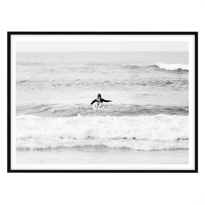 Chasing Waves, Manly Beach - Black and White