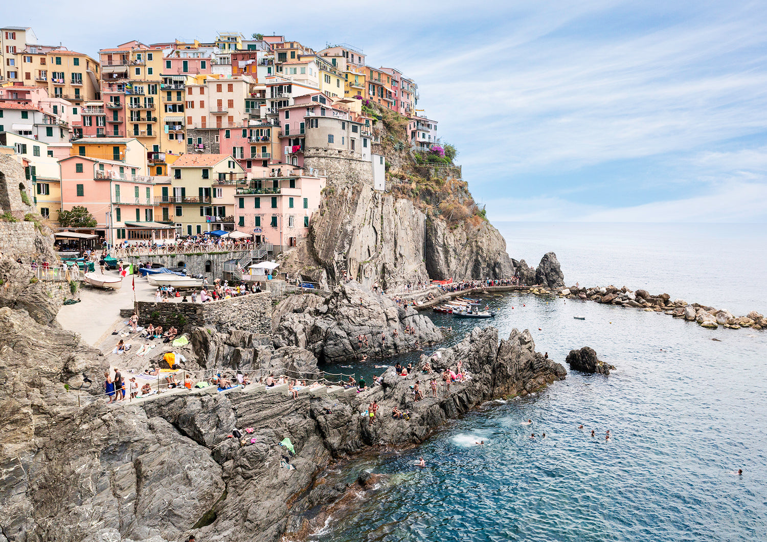 Manarola Summer, Cinque Terre - Nostalgic Edit - Wall Art Print