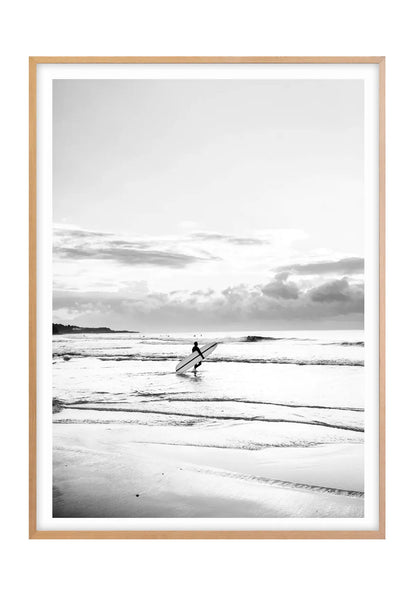 Morning Surf, Manly Beach - Black and White