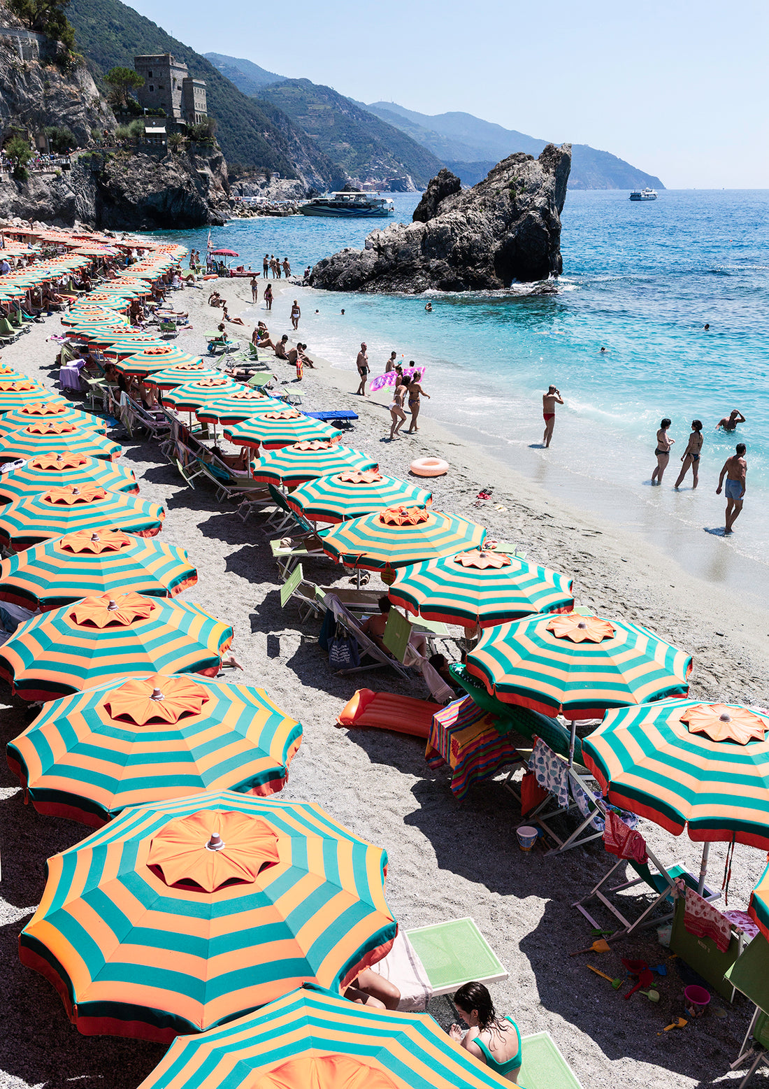 Monterosso Beach, Cinque Terre - Nostalgic Edit - Wall Art Print