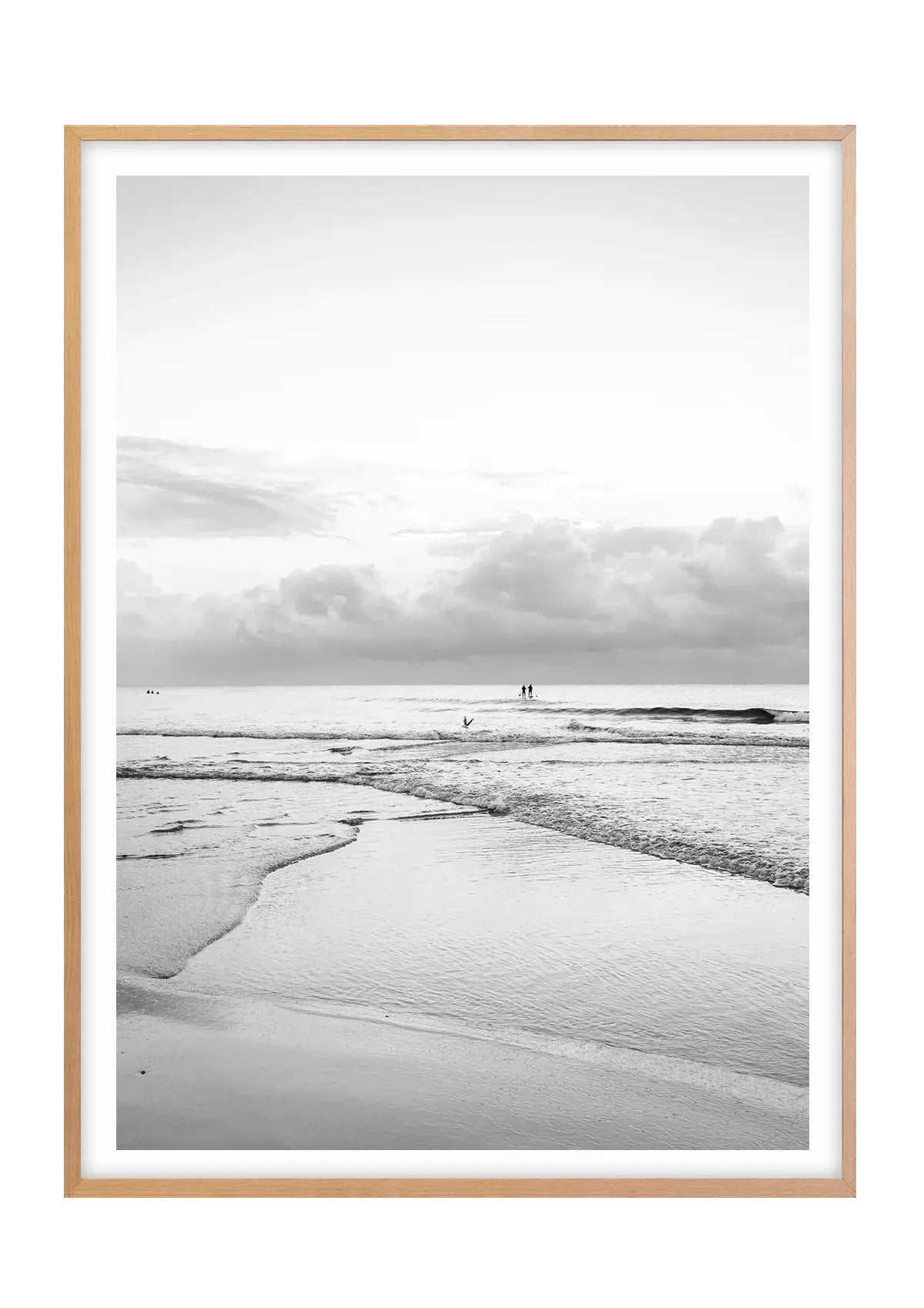 Morning Paddle, Manly - Black and White