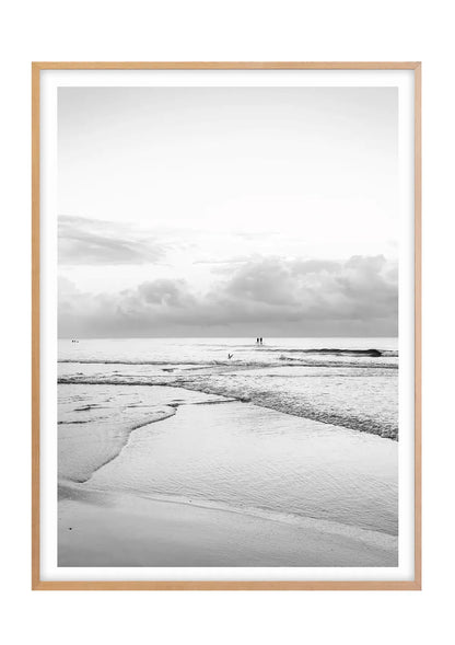 Morning Paddle, Manly - Black and White