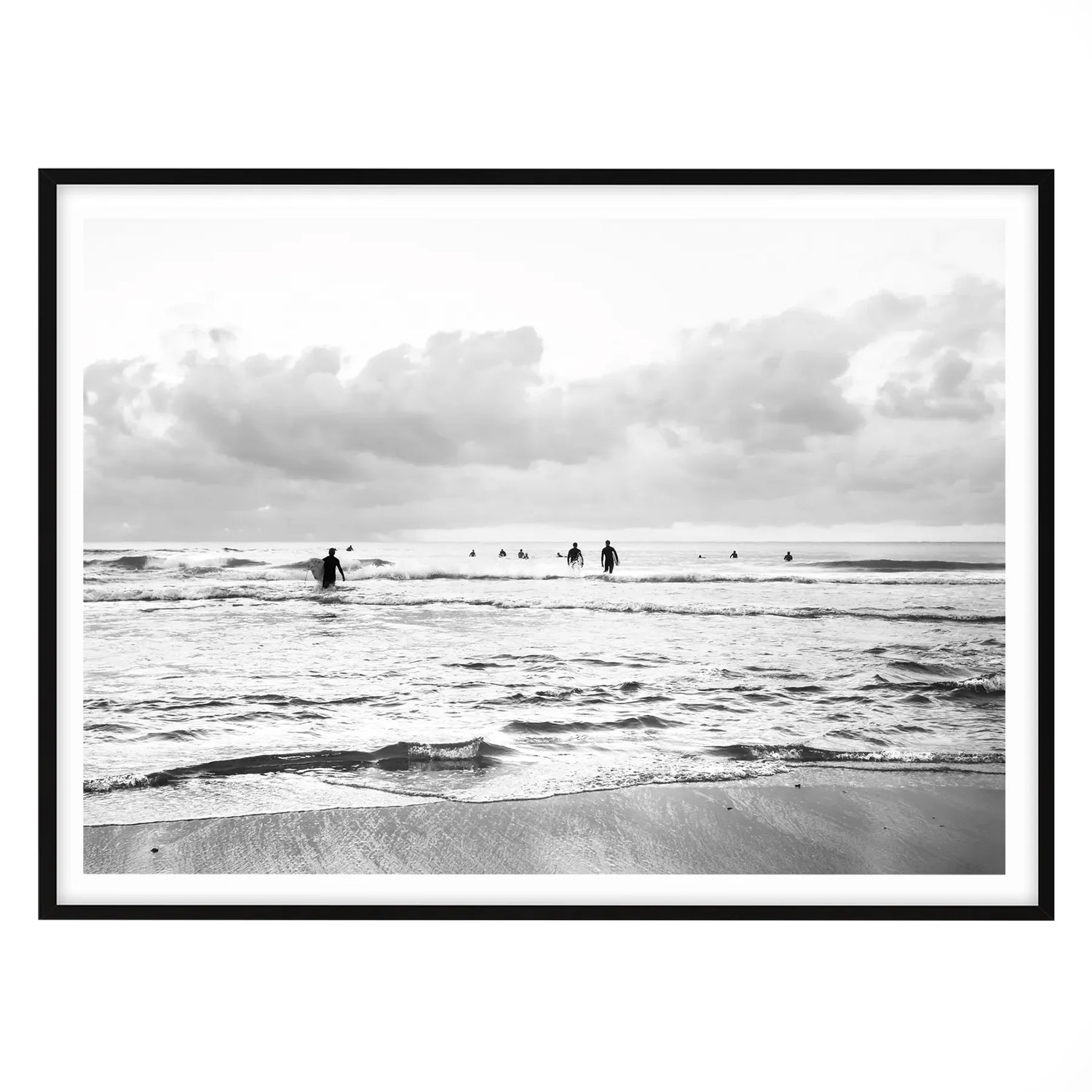 Morning Wave Hunters, Manly - Black and White