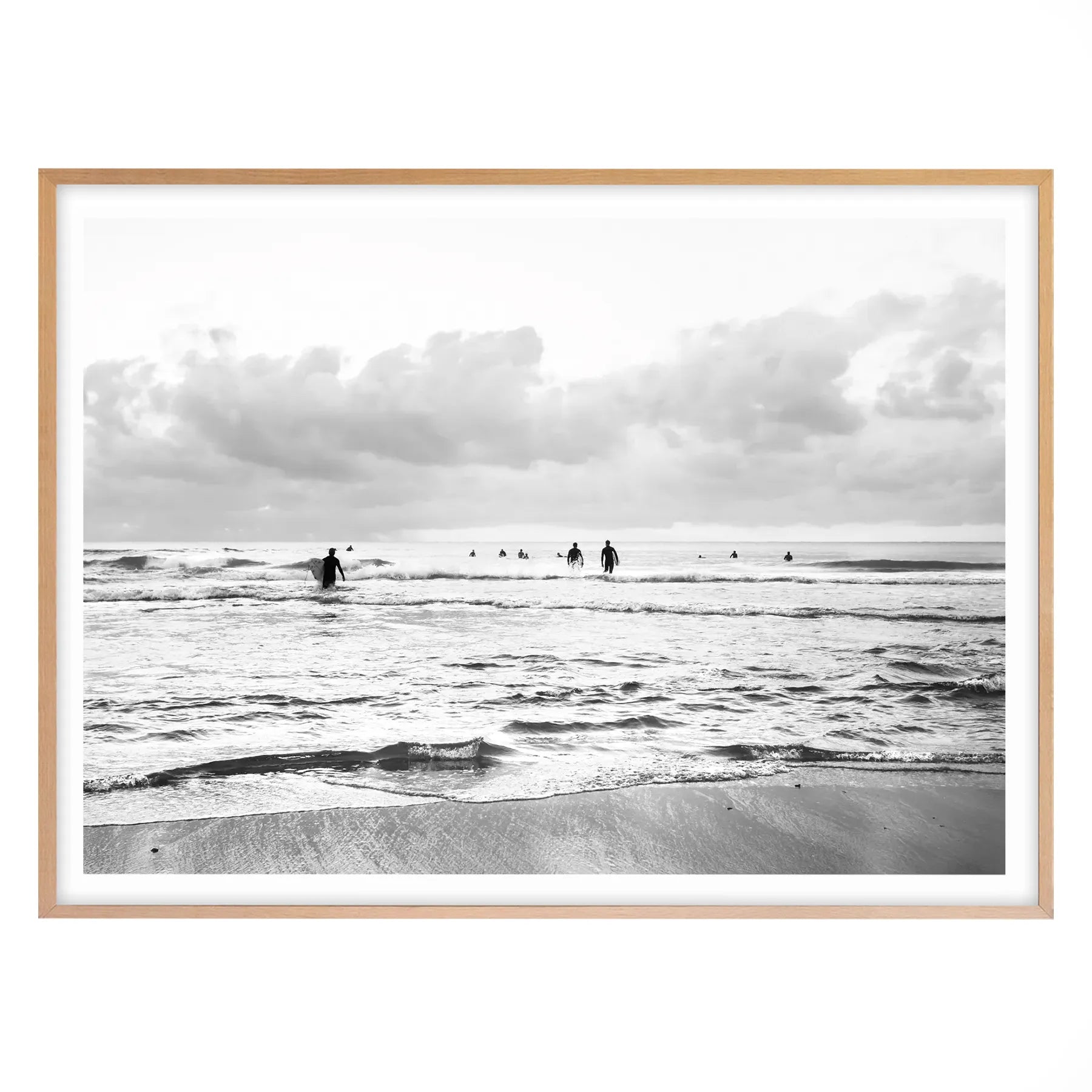 Morning Wave Hunters, Manly - Black and White