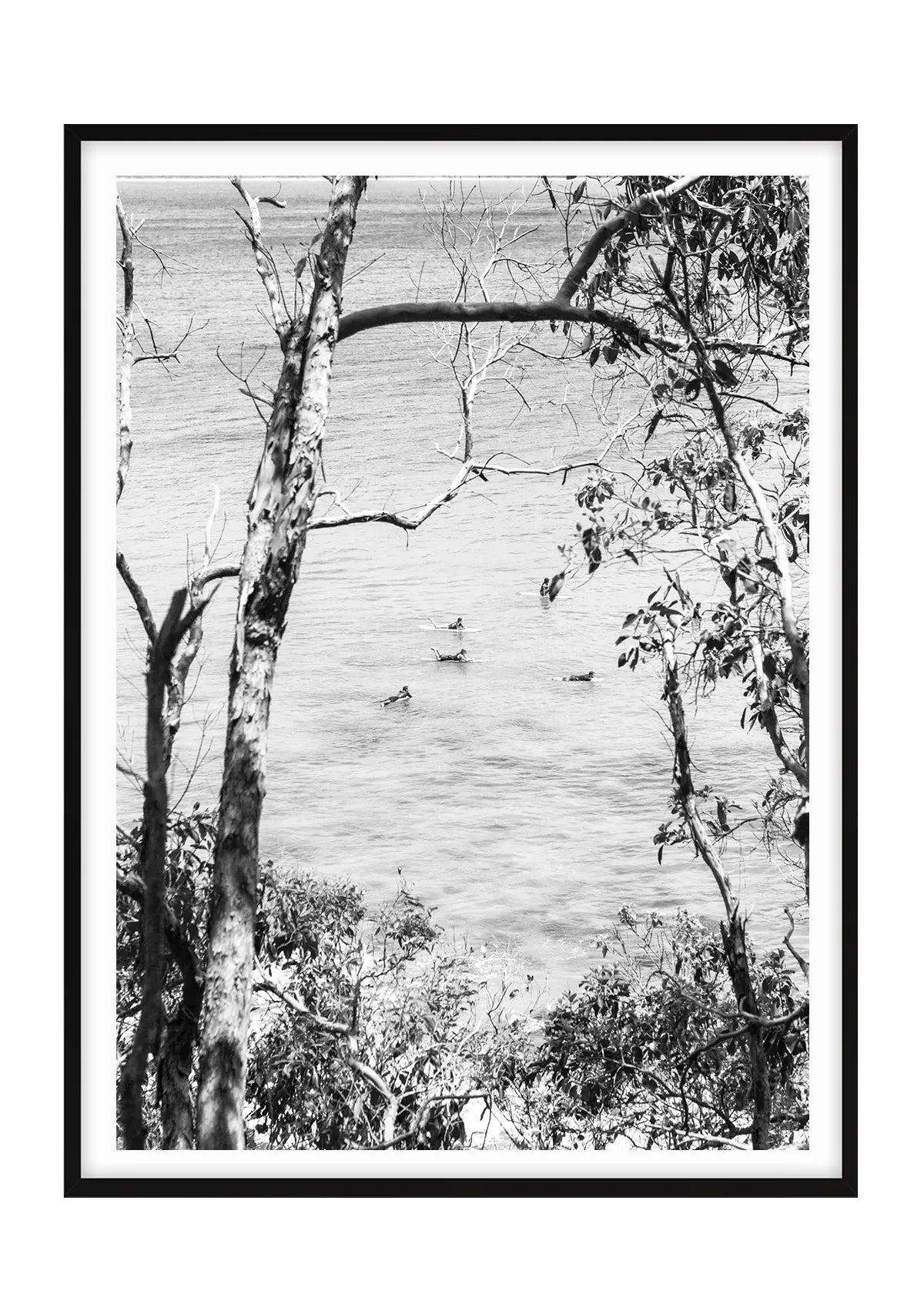 Noosa Paddle Out - Black and White