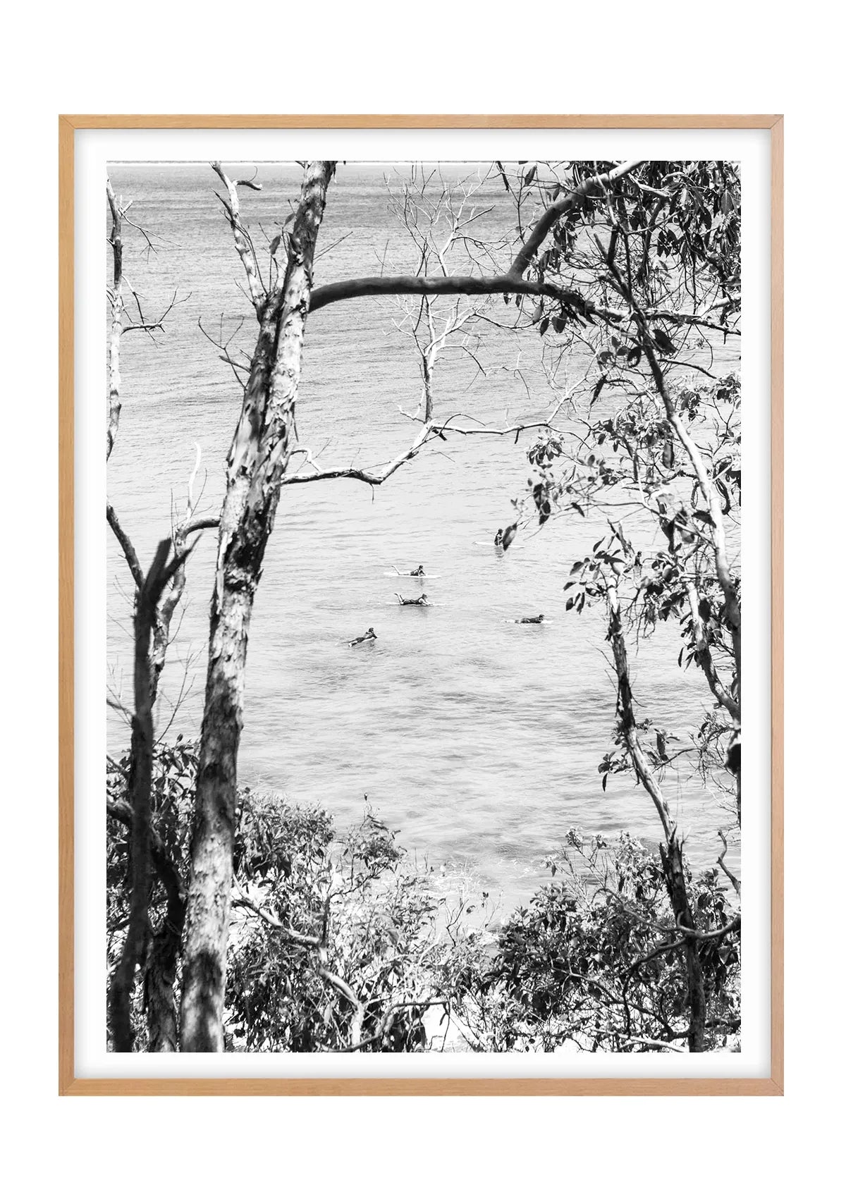 Noosa Paddle Out - Black and White
