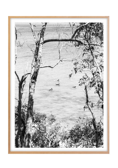 Noosa Paddle Out - Black and White