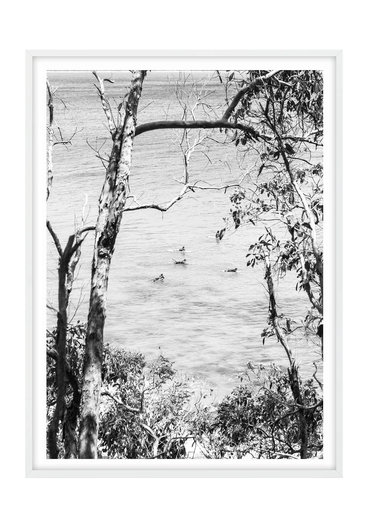 Noosa Paddle Out - Black and White