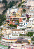 Hilly residential area with colorful houses in Positano, Italy