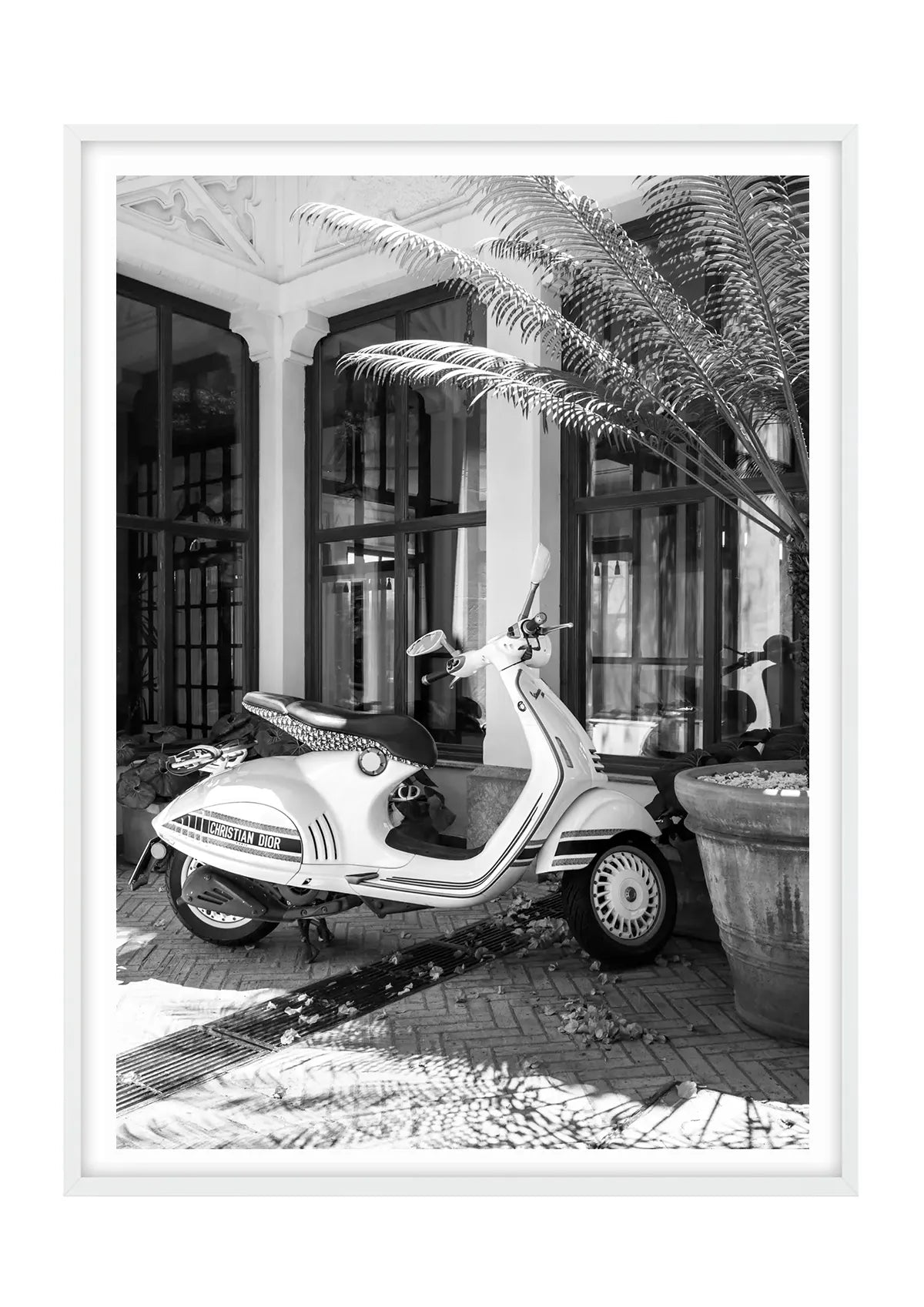 The Dior Vespa, Taormina - Black and White