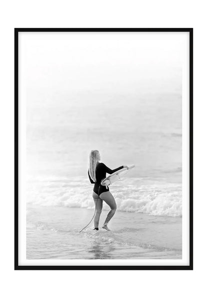The Early Dawny, Manly Beach - Black and White