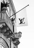Louis Vuitton flag on a building facade
